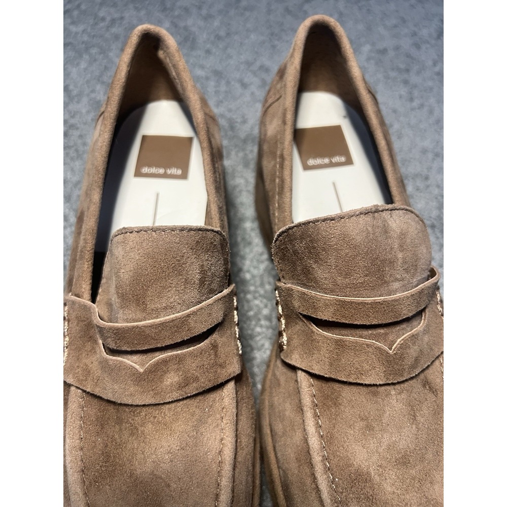Dolce Vita Womens Yanni Suede Platform Penny Loafer Sz 8 - Picture 11 of 11